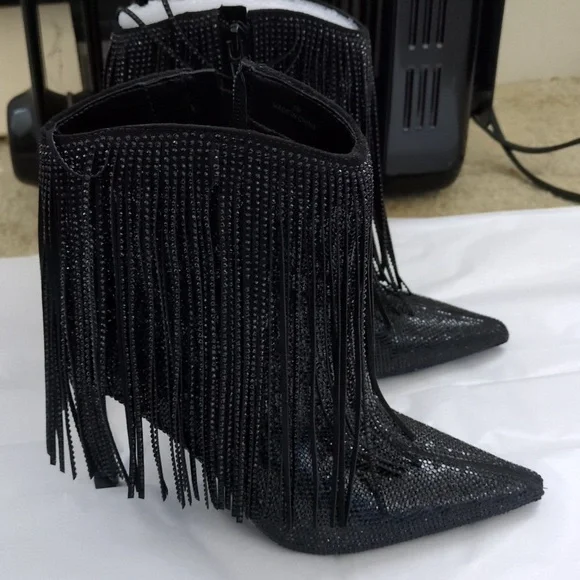 ❌Last Chance Indigo Sahoj Western Fringe Ankle Boots - Picture 3 of 5